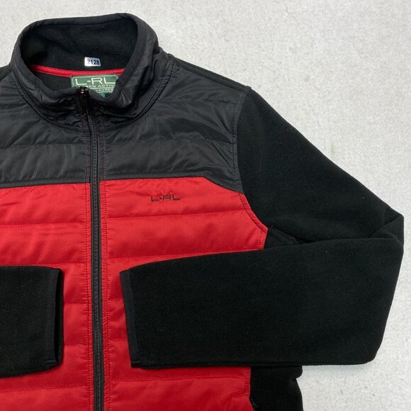 Ralph Lauren L-RL Jacket Womens L Black Red Active Quilted Windbreaker - Picture 2 of 10